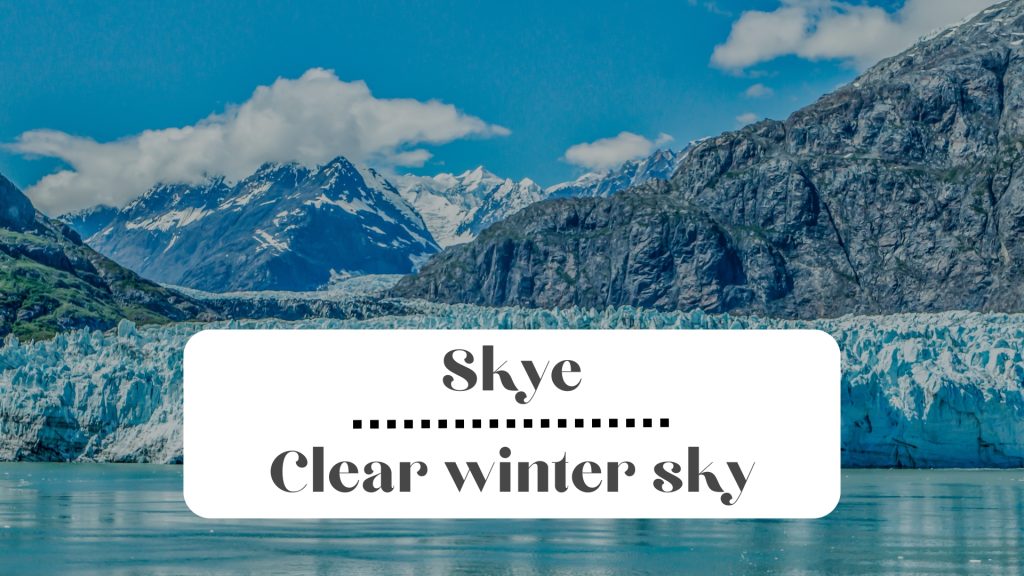 Skye - Clear winter sky