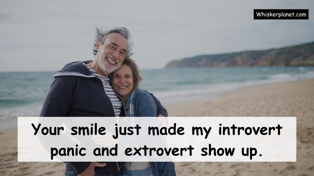 Your smile just made my introvert panic and extrovert show up.