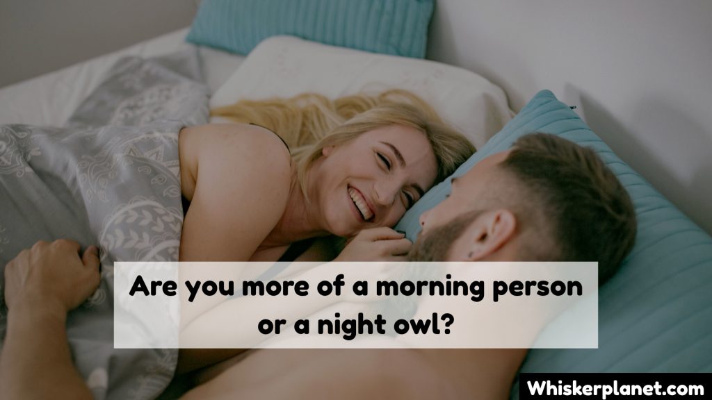 Are you more of a morning person or a night owl?