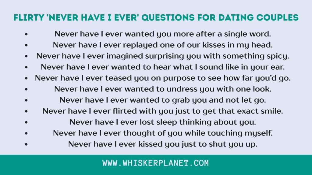 Flirty 'Never Have I Ever' Questions for Dating Couples