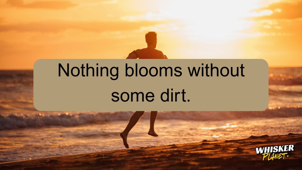 Nothing blooms without some dirt.