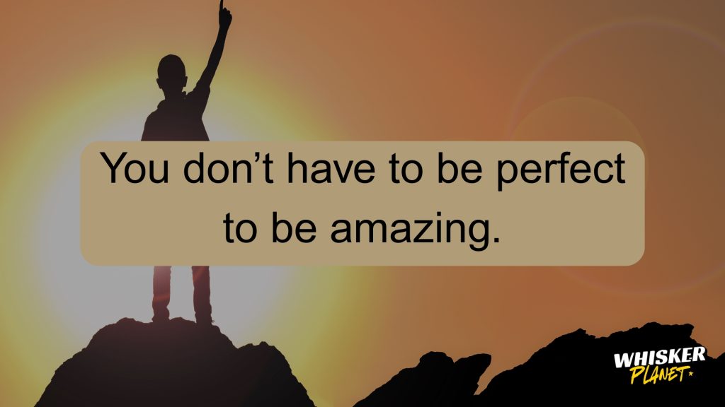 You don’t have to be perfect to be amazing.