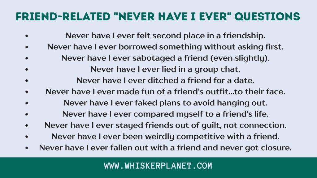 Friend-Related "Never Have I Ever" Questions
